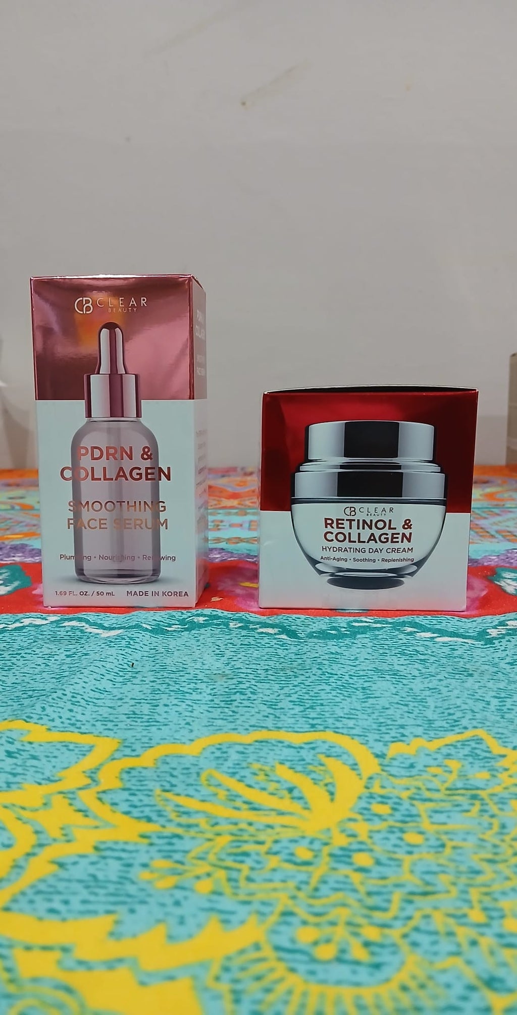 CB Clear Beauty PDRN & Collagen Serum with Retinol & Collagen Day Cream Premium Lifting Duo Kit - Kit de Rutina Facial Efecto Lifting CB Clear Beauty - Suero de PDRN y Crema de Día de Colágeno