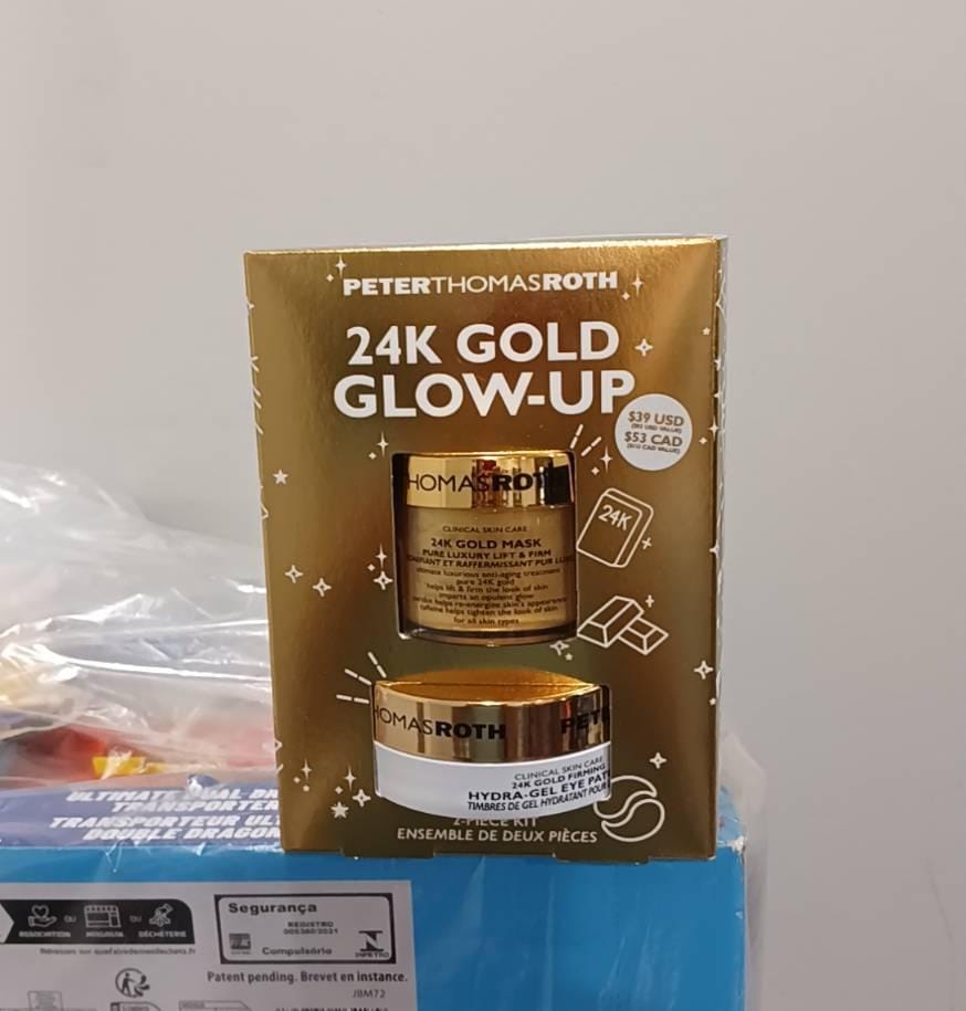 Peter Thomas Roth 24K Gold Glow-Up Luxury Lift & Firm 2-Piece Kit - Set Facial de Ultra Lujo Peter Thomas Roth 24K Gold Glow-Up – Mascarilla y Parches Reafirmantes (2 Piezas)
