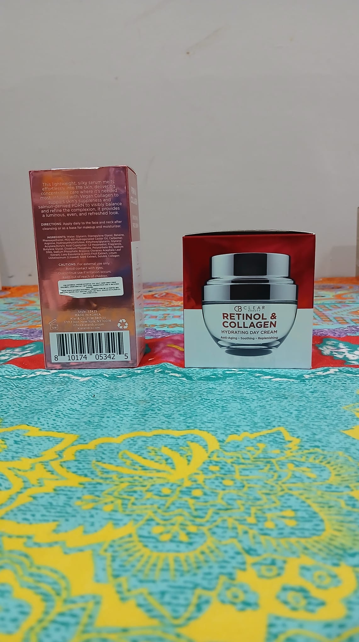 CB Clear Beauty PDRN & Collagen Serum with Retinol & Collagen Day Cream Premium Lifting Duo Kit - Kit de Rutina Facial Efecto Lifting CB Clear Beauty - Suero de PDRN y Crema de Día de Colágeno