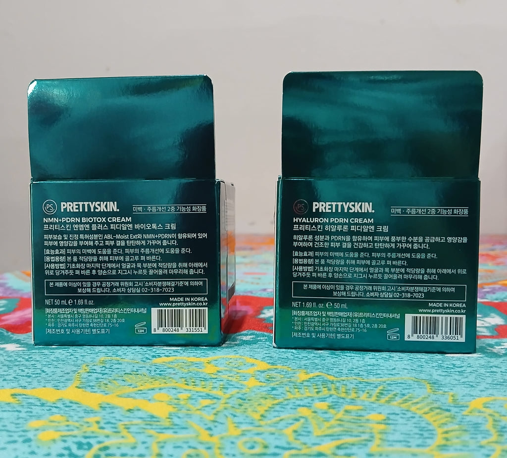 PRETTYSKIN Hyaluron PDRN & 2% NMN + PDRN Biotox Day & Night Cream Routine Duo Kit - Kit Facial Antiedad Celular PRETTYSKIN – Crema de Día Hyaluron PDRN y Crema de Noche 2% NMN Biotox (2 x 50ml)