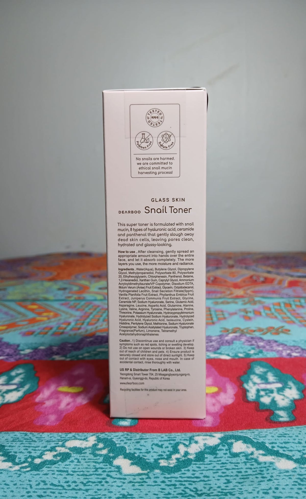 DEARBOO Glass Skin Snail Toner - Hydrating & Calming Facial Toner (250ml) - Tónico Facial Coreano DEARBOO Glass Skin - Mucina de Caracol e Hidratación Profunda (250ml)