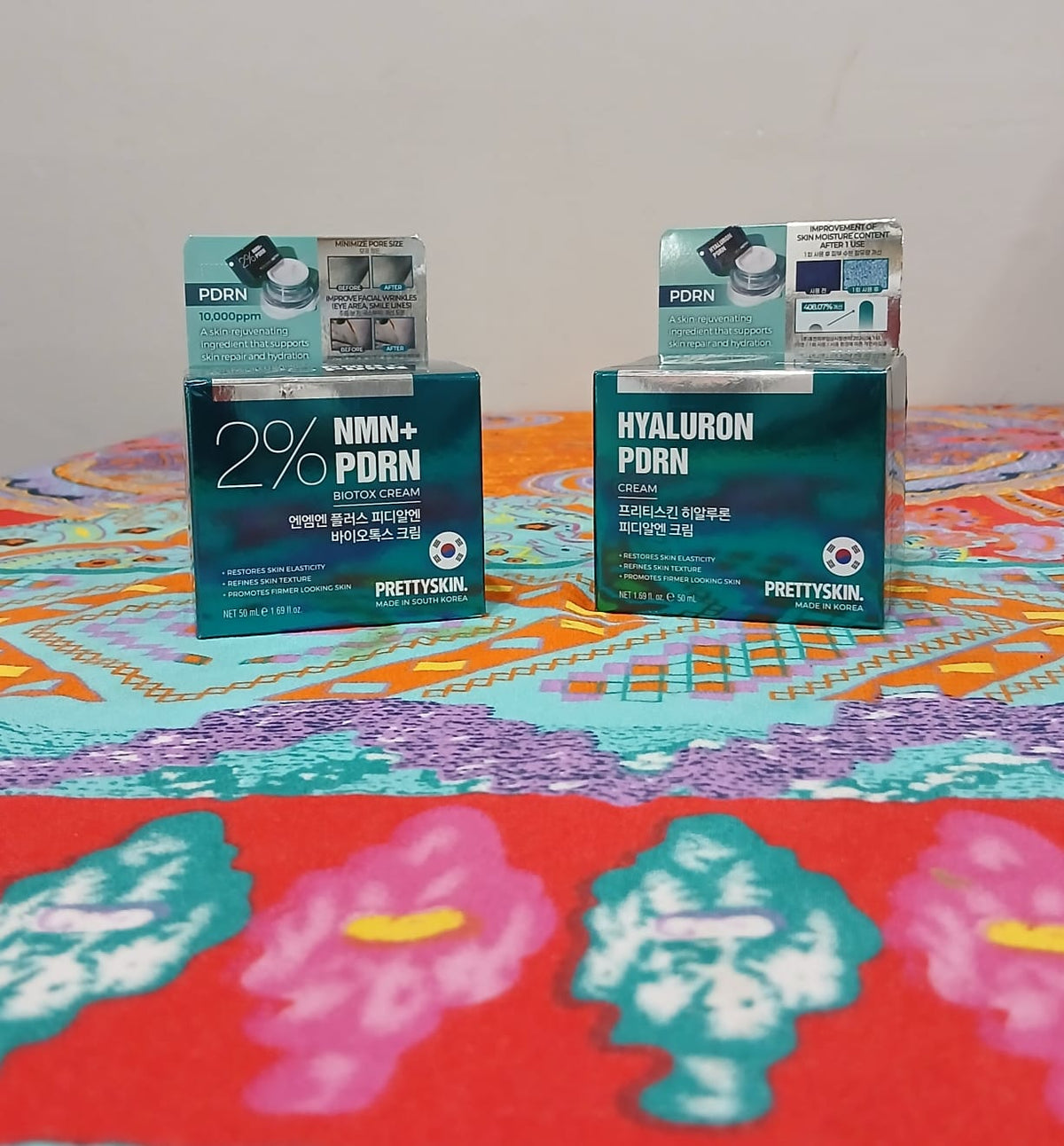 PRETTYSKIN Hyaluron PDRN & 2% NMN + PDRN Biotox Day & Night Cream Routine Duo Kit - Kit Facial Antiedad Celular PRETTYSKIN – Crema de Día Hyaluron PDRN y Crema de Noche 2% NMN Biotox (2 x 50ml)