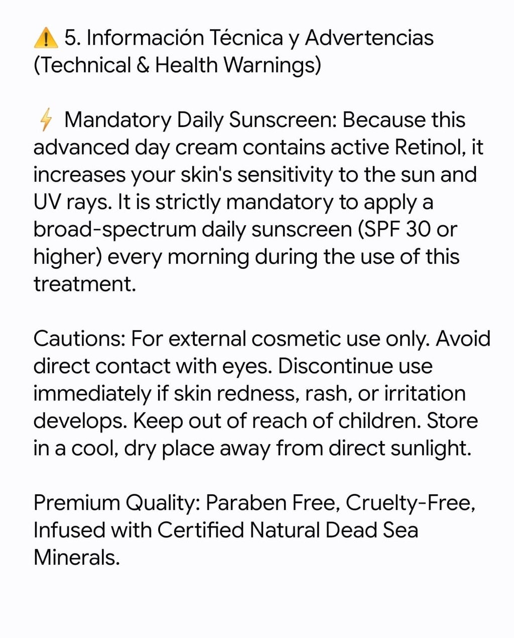EDOM Retinol++ Timeless Day Cream 50+ Age Care (50ml) - Crema de Día Antiedad EDOM Retinol++ Timeless 50+ con Minerales del Mar Muerto (50ml)