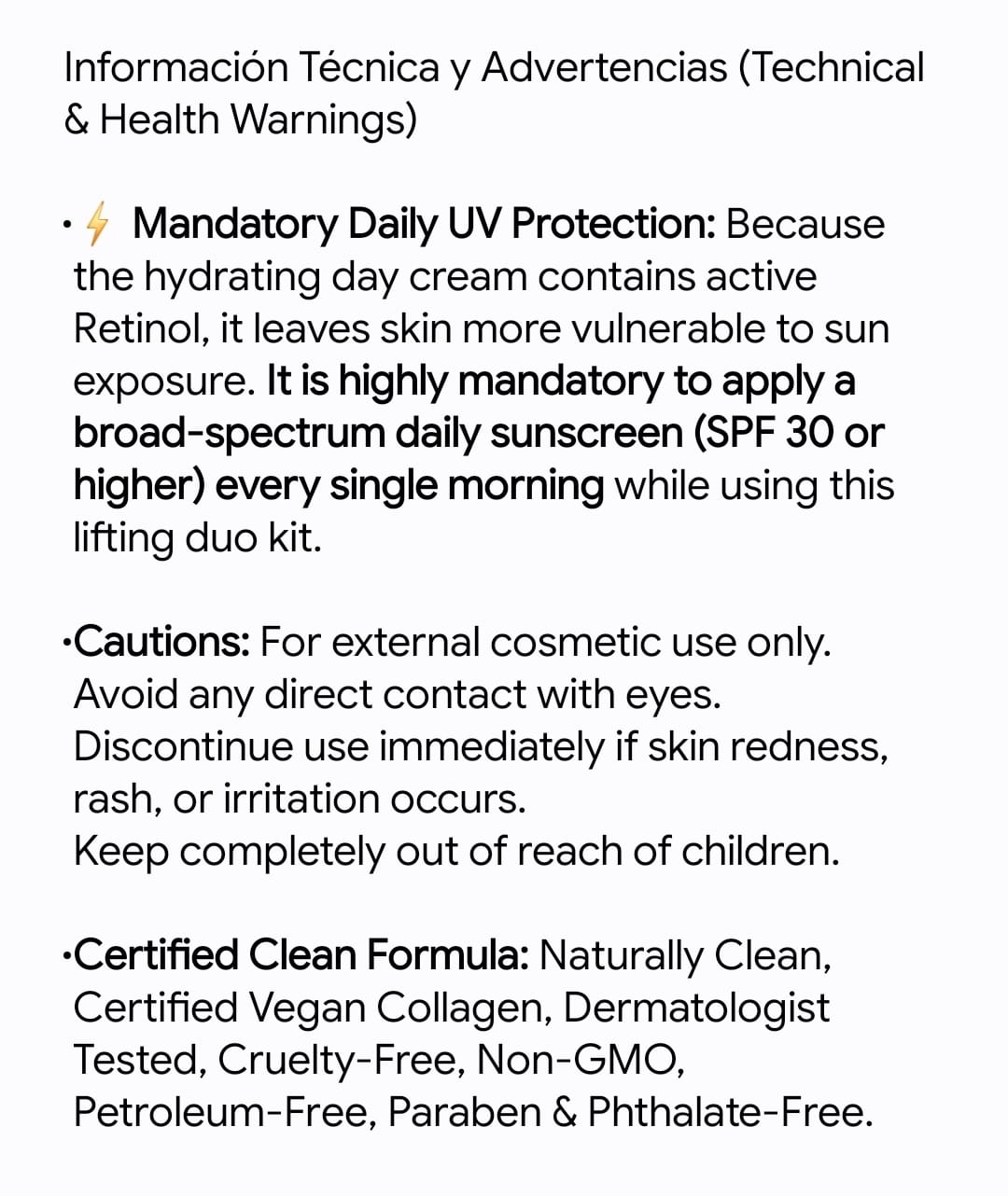 CB Clear Beauty PDRN & Collagen Serum with Retinol & Collagen Day Cream Premium Lifting Duo Kit - Kit de Rutina Facial Efecto Lifting CB Clear Beauty - Suero de PDRN y Crema de Día de Colágeno