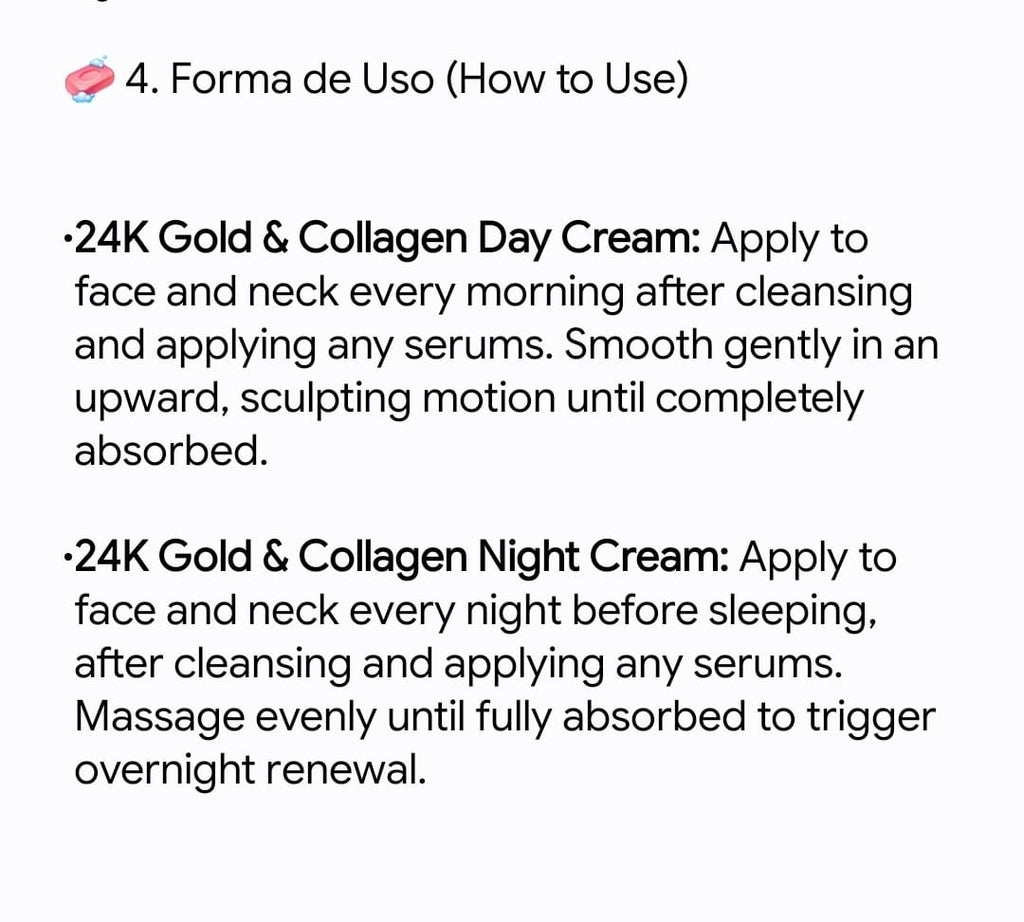 CB Clear Beauty 24K Gold & Collagen Firming Day & Night Cream Duo Pack (2 x 50ml) - Set Facial Reafirmante CB Clear Beauty Oro 24K y Colágeno Día y Noche (2 x 50ml)