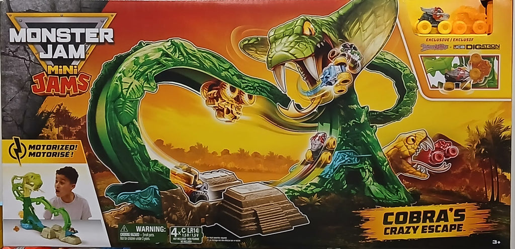 Monster Jam Mini Jams Cobra's Crazy Escape Playset / Set de Juego Monster Jam Mini Jams La Loca Escapada de la Cobra