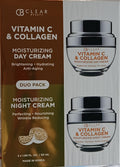 CB Clear Beauty Vitamin C & Collagen Moisturizing Day & Night Cream Duo Pack (2 x 50ml) - Set Facial Antiedad e Iluminación CB Clear Beauty Vitamina C y Colágeno Día y Noche (2 x 50ml)