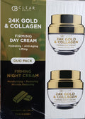 CB Clear Beauty 24K Gold & Collagen Firming Day & Night Cream Duo Pack (2 x 50ml) - Set Facial Reafirmante CB Clear Beauty Oro 24K y Colágeno Día y Noche (2 x 50ml)