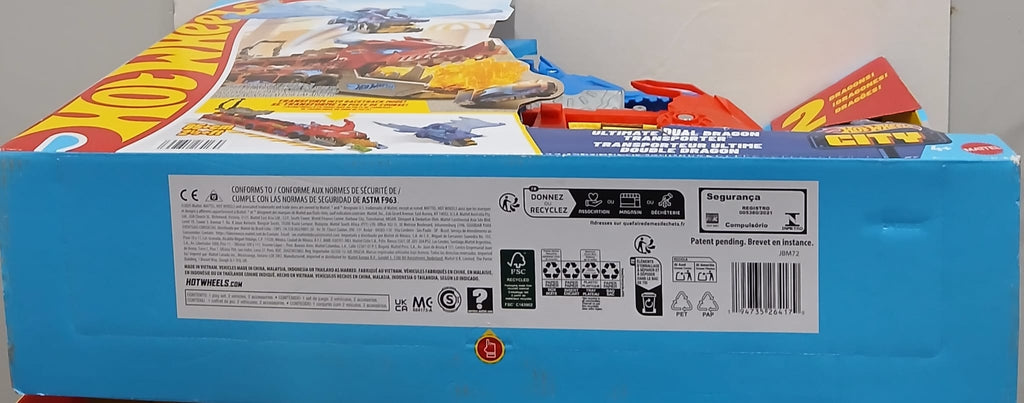 Hot Wheels City Ultimate Dual Dragon Transporter Playset / Set de Juego Transportador Supremo de Dragón Doble Hot Wheels City