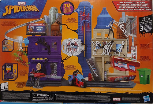 * Marvel Spider-Man Venom Versus Web Slinging City Playset *Set de Juego Marvel Spider-Man Venom Versus Ciudad Arácnida