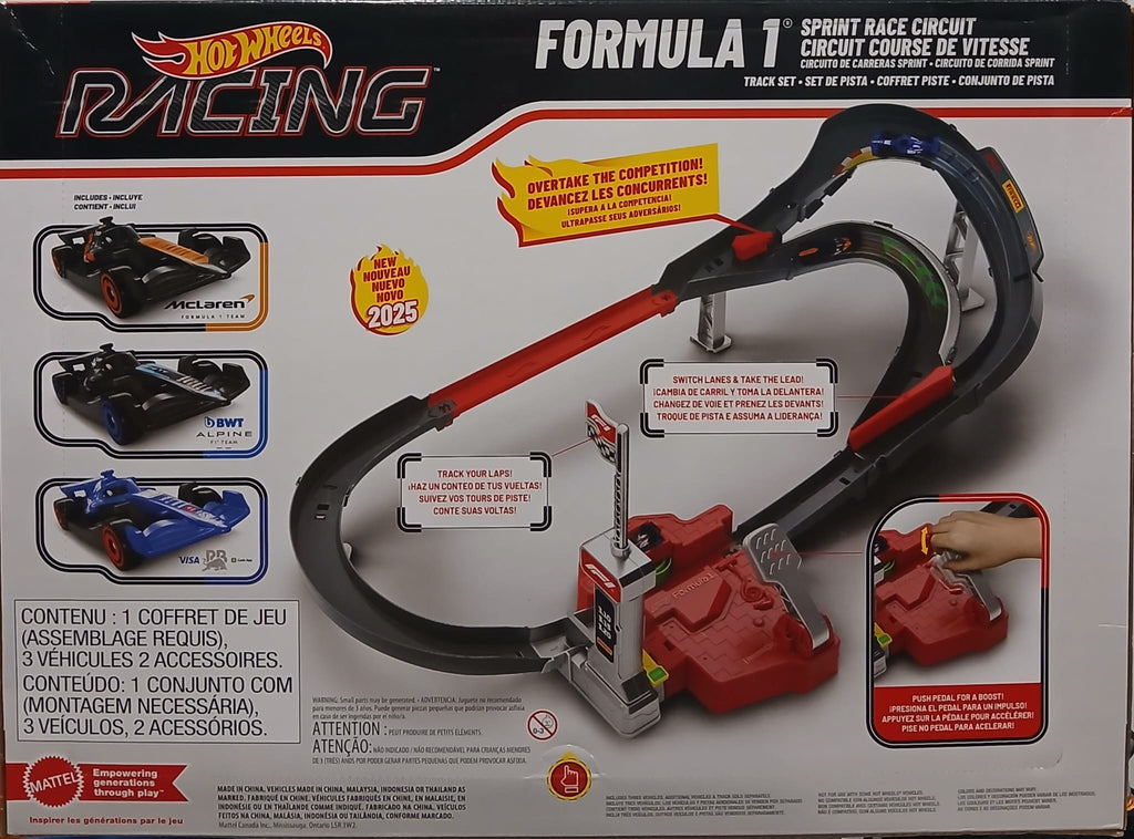 * Hot Wheels Racing Formula 1 Sprint Race Circuit Track Set with 3 Cars *Pista de Carreras Hot Wheels Racing Formula 1 Sprint Race Circuit con 3 Autos