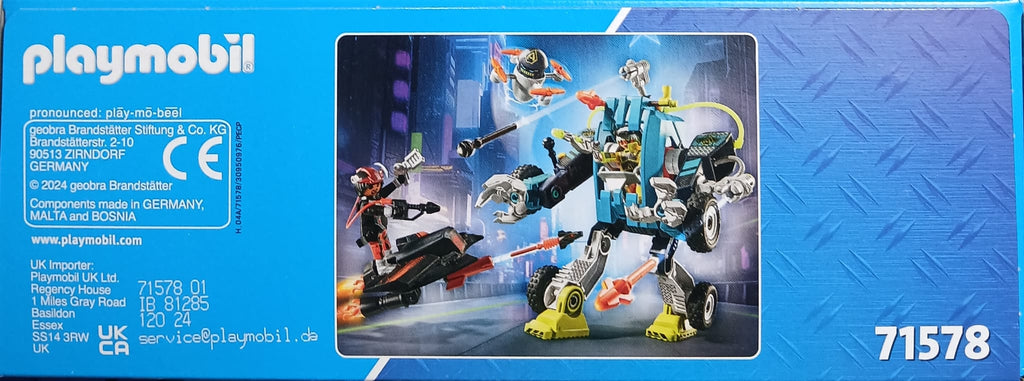 PLAYMOBIL Promo Pack: Robot vs. Glider Futuristic Playset (71578)- Set de Figuras PLAYMOBIL Promo Pack: Robot vs. Planeador (71578)