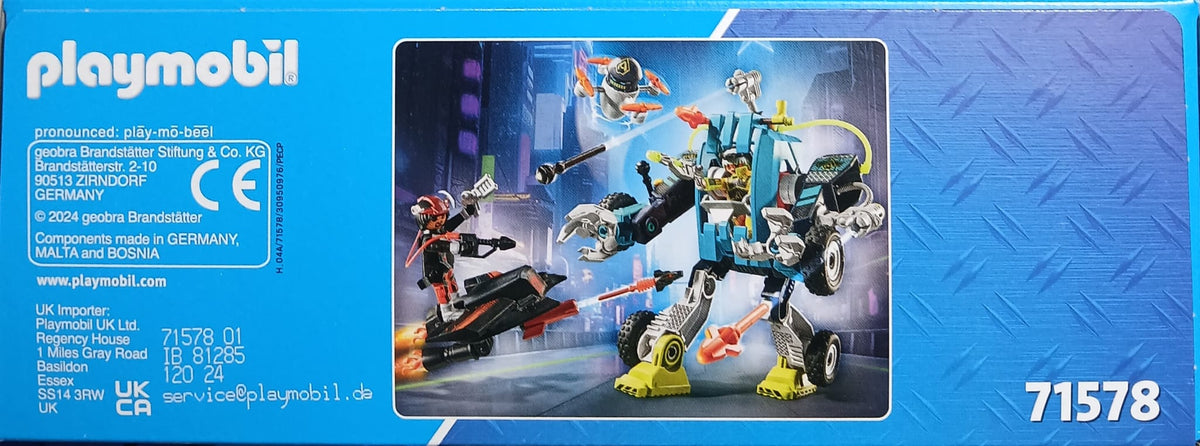 PLAYMOBIL Promo Pack: Robot vs. Glider Futuristic Playset (71578)- Set de Figuras PLAYMOBIL Promo Pack: Robot vs. Planeador (71578)