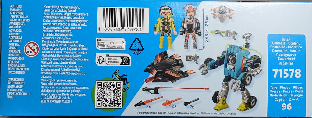 PLAYMOBIL Promo Pack: Robot vs. Glider Futuristic Playset (71578)- Set de Figuras PLAYMOBIL Promo Pack: Robot vs. Planeador (71578)