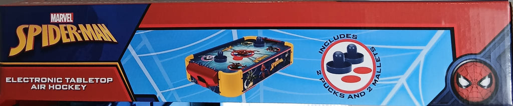 Marvel Spider-Man Electronic Tabletop Air Hockey Game by World Tech Toys - Mini Mesa de Air Hockey Electrónica de Marvel Spider-Man World Tech Toys