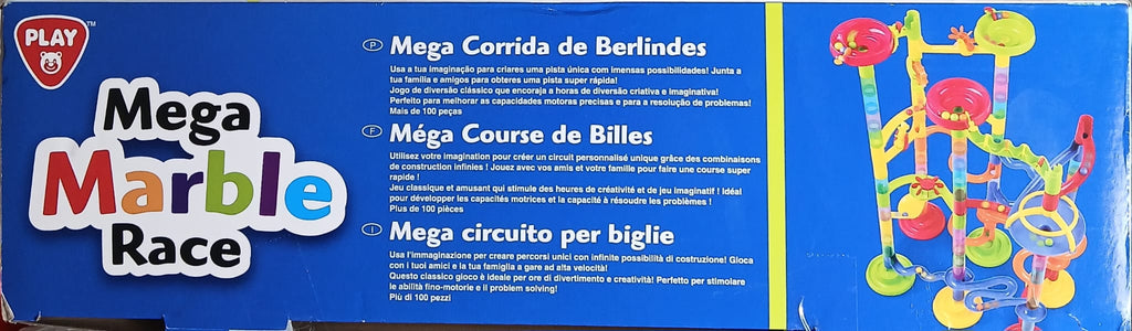 Playgo Mega Marble Race Toy Set with Over 100 Pieces (9319)- Carrera de Canicas Megagrande Playgo Mega Marble Race 100+ Piezas (9319)