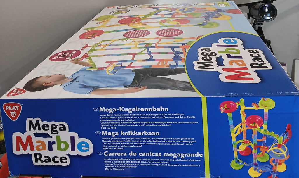 Playgo Mega Marble Race Toy Set with Over 100 Pieces (9319)- Carrera de Canicas Megagrande Playgo Mega Marble Race 100+ Piezas (9319)