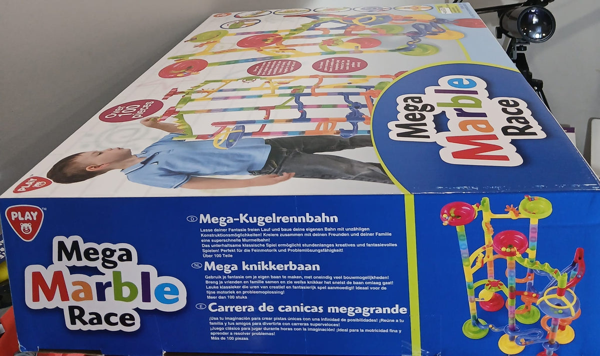 Playgo Mega Marble Race Toy Set with Over 100 Pieces (9319)- Carrera de Canicas Megagrande Playgo Mega Marble Race 100+ Piezas (9319)