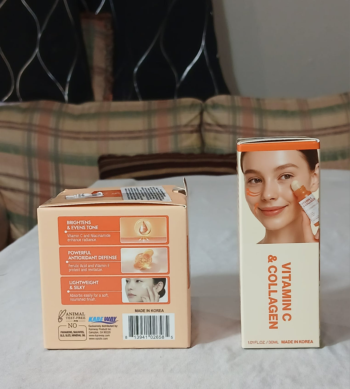 epielle Vitamin C & Ferulic Acid Face Cream (50g) with DERMAEON Eye Serum Roller (30ml) Routine Duo - Dúo de Rutina Facial Iluminadora Antioxidante - Crema epielle 50g y Rodillo de Ojos DERMAEON 30ml