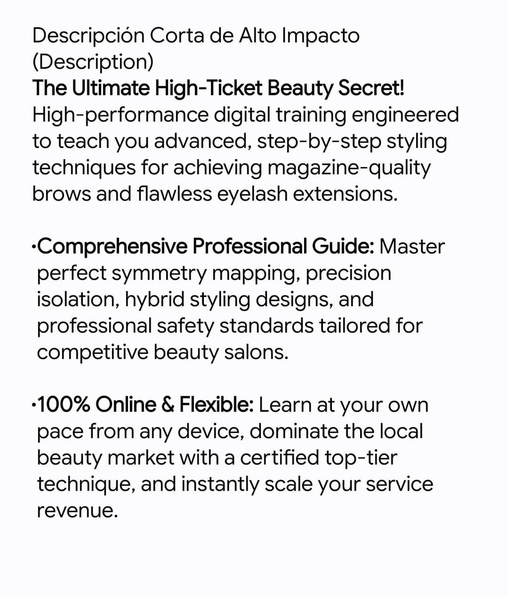 Magazine-Quality Brows & Lashes Masterclass - Professional Certified Digital Course - Masterclass Cejas y Pestañas de Revista - Curso Digital Profesional Certificado