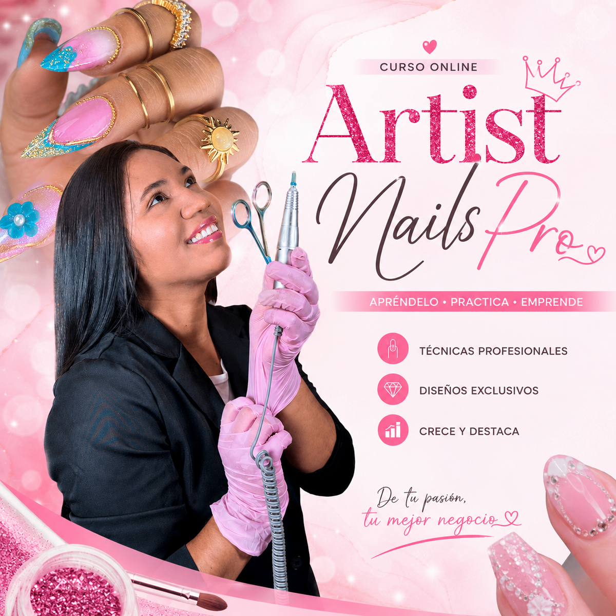 Artist Nails Pro - Advanced Designs & Luxury Nail Art Masterclass (Artist Nails Pro - Diseños avanzados y clase magistral de arte de uñas de lujo )
